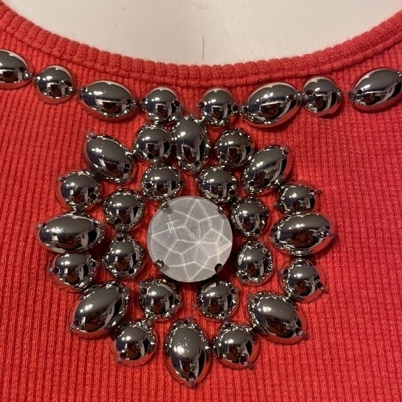 a womens Ruby Rd casual solid orange sleeveless stretch tank top PL - Picture 2 of 4